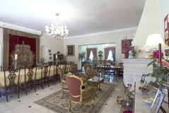 Living room with fireplace in Solar de Alvega - Near Abrantes